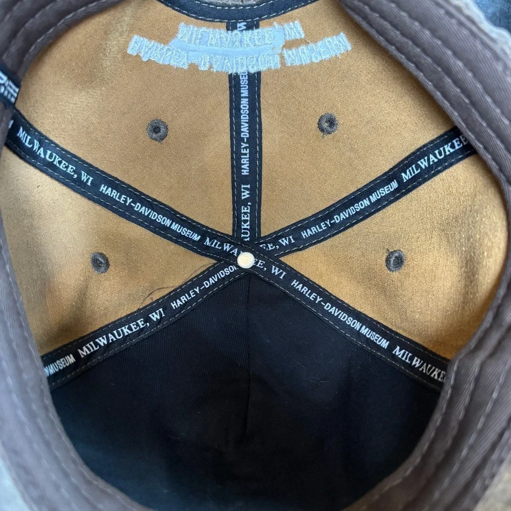 Harley-Davidson Mens Cotton Hat 1903 Knucklehead Biker Museum OSFA Brown